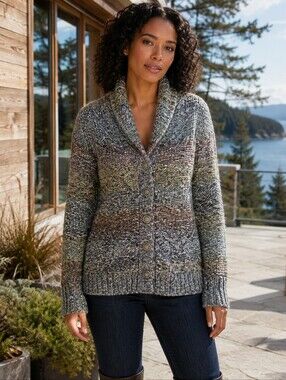 Wilfred Free Ethos Wool Alpaca Marled Chunky Cardigan XS